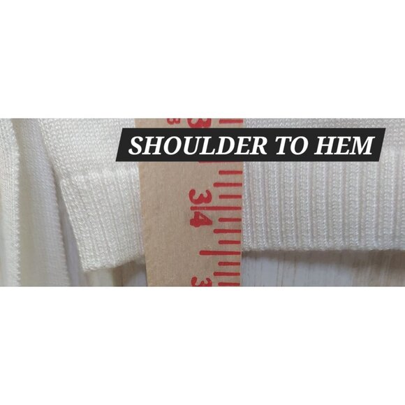 Sam Edelman White Cowl Neck Sweater Dress White Size Medium Chic Fall/Winter - Picture 13 of 15